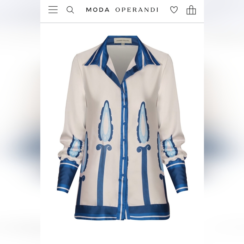  NWT Andres Otalora Linen Top size 8